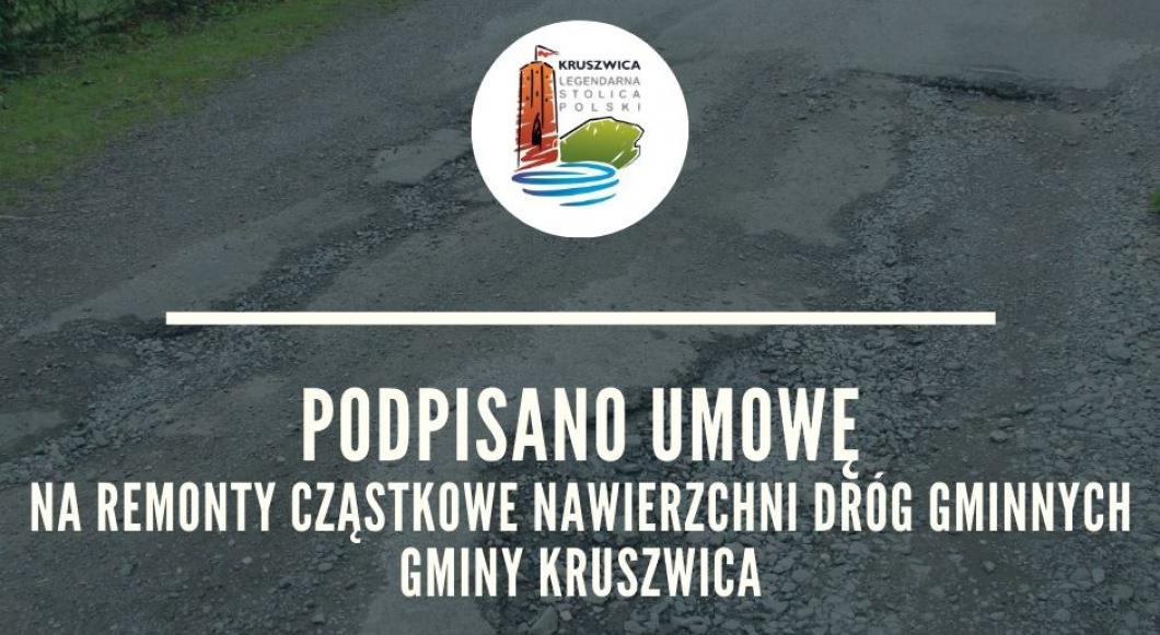 Umowa na remonty cząstkowe nawierzchni dróg gminnych podpisana