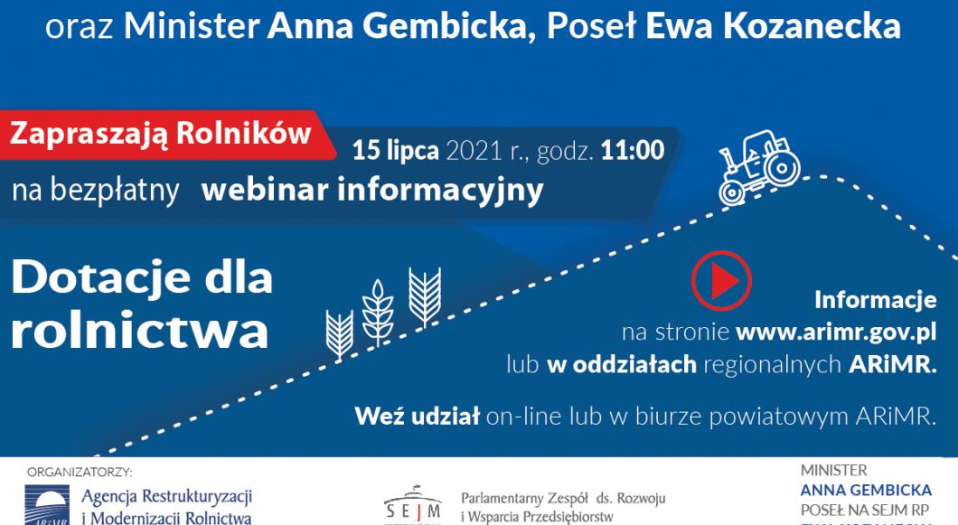 Webinar o pomocy dla rolników – zapraszamy!